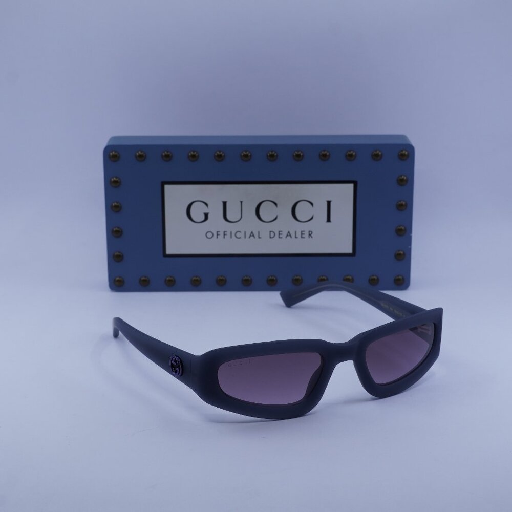 Gucci GG1787S 004 Cat Eye Sunglasses - Milky Grey/Violet - Picture 1 of 11
